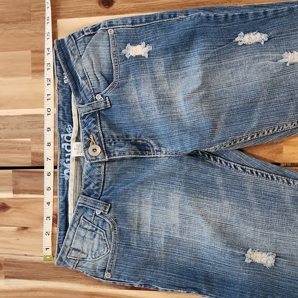 Mudd Light Wash Distressed Skinny Jeans - Womens/Juniors Size 7 - Picture 5 of 8